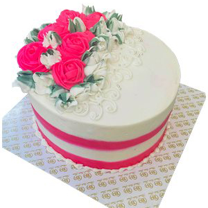 Ribbon Tower Cake
