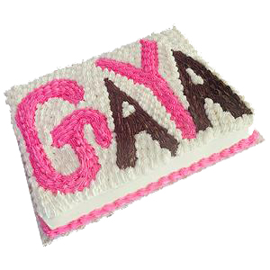 A3 Letter Design Square Cake