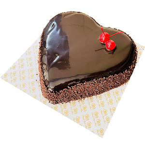 Chocolate Cherry Heart Cake
