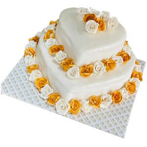 Heart shape structure Cake